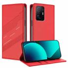For Xiaomi 11T / 11T Pro Embossed Multi-functional Wallet Retro Leather Phone Case(Red) - 1