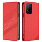 For Xiaomi 11T / 11T Pro Embossed Multi-functional Wallet Retro Leather Phone Case(Red) - 2
