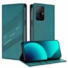 For Xiaomi 11T / 11T Pro Embossed Multi-functional Wallet Retro Leather Phone Case(Dark Green) - 1