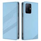 For Xiaomi 11T / 11T Pro Embossed Multi-functional Wallet Retro Leather Phone Case(Light Blue) - 2