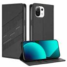 For Xiaomi Mi 11 Lite / 5G NE Embossed Multi-functional Wallet Retro Leather Phone Case(Black) - 1