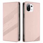 For Xiaomi Mi 11 Lite / 5G NE Embossed Multi-functional Wallet Retro Leather Phone Case(Pink) - 2
