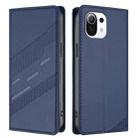 For Xiaomi Mi 11 Lite / 5G NE Embossed Multi-functional Wallet Retro Leather Phone Case(Dark Blue) - 2