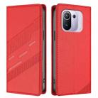 For Xiaomi Mi 11 Pro Embossed Multi-functional Wallet Retro Leather Phone Case(Red) - 2