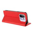 For Xiaomi Mi 11 Pro Embossed Multi-functional Wallet Retro Leather Phone Case(Red) - 3
