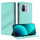 For Xiaomi Mi 11 Pro Embossed Multi-functional Wallet Retro Leather Phone Case(Mint Green) - 1