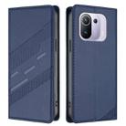 For Xiaomi Mi 11 Pro Embossed Multi-functional Wallet Retro Leather Phone Case(Dark Blue) - 2