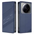 For Xiaomi 12S Ultra Embossed Multi-functional Wallet Retro Leather Phone Case(Dark Blue) - 2