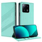 For Xiaomi 13 Pro 5G Embossed Multi-functional Wallet Retro Leather Phone Case(Mint Green) - 1