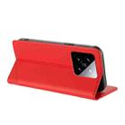 For Xiaomi 14 5G Global Embossed Multi-functional Wallet Retro Leather Phone Case(Red) - 3