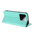 For Xiaomi 14 5G Global Embossed Multi-functional Wallet Retro Leather Phone Case(Mint Green) - 3