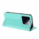 For Xiaomi 14 Pro 5G Global Embossed Multi-functional Wallet Retro Leather Phone Case(Mint Green) - 3
