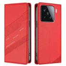For Xiaomi 15 Embossed Multi-functional Wallet Retro Leather Phone Case(Red) - 2