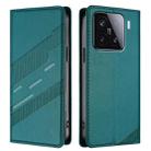 For Xiaomi 15 Embossed Multi-functional Wallet Retro Leather Phone Case(Dark Green) - 2