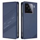For Xiaomi 15 Embossed Multi-functional Wallet Retro Leather Phone Case(Dark Blue) - 2