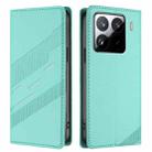For Xiaomi 15 Pro Embossed Multi-functional Wallet Retro Leather Phone Case(Mint Green) - 2