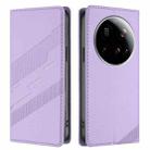 For Xiaomi 15 Ultra Embossed Multi-functional Wallet Retro Leather Phone Case(Light Purple) - 2