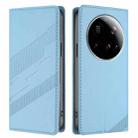 For Xiaomi 15 Ultra Embossed Multi-functional Wallet Retro Leather Phone Case(Light Blue) - 2