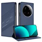 For Xiaomi 15 Ultra Embossed Multi-functional Wallet Retro Leather Phone Case(Dark Blue) - 1