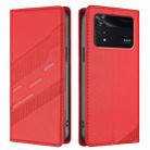 For Xiaomi Poco M4 Pro 4G Embossed Multi-functional Wallet Retro Leather Phone Case(Red) - 2