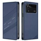 For Xiaomi Poco M4 Pro 4G Embossed Multi-functional Wallet Retro Leather Phone Case(Dark Blue) - 2