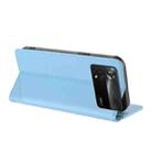 For Xiaomi Poco X4 Pro 5G Embossed Multi-functional Wallet Retro Leather Phone Case(Light Blue) - 3
