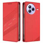 For Xiaomi Civi 5 Pro Embossed Multi-functional Wallet Retro Leather Phone Case(Red) - 2