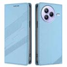 For Xiaomi Civi 5 Pro Embossed Multi-functional Wallet Retro Leather Phone Case(Light Blue) - 2