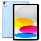 For iPad 2025 / 2022 Folding Magnetic Holder Acrylic Leather Back Tablet Case(Sky Blue) - 1