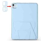 For iPad Air 11 2024 / 2025 Folding Magnetic Holder Acrylic Leather Back Tablet Case(Sky Blue) - 2