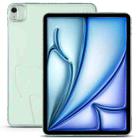 For iPad Air 11 2024 / 2025 Folding Magnetic Holder Acrylic Leather Back Tablet Case(Light Green) - 1