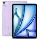 For iPad Air 11 2024 / 2025 Folding Magnetic Holder Acrylic Leather Back Tablet Case(Purple) - 1