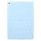 For iPad 10.2 2021 / 2020 / 10.5 Folding Magnetic Holder Acrylic Leather Back Tablet Case(Sky Blue) - 2