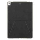 For iPad 10.2 2021 / 2020 / 10.5 Folding Magnetic Holder Acrylic Leather Back Tablet Case(Black) - 2