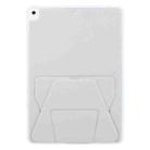 For iPad 10.2 2021 / 2020 / 10.5 Folding Magnetic Holder Acrylic Leather Back Tablet Case(Grey) - 2