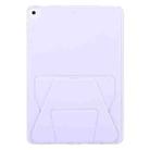For iPad 10.2 2021 / 2020 / 10.5 Folding Magnetic Holder Acrylic Leather Back Tablet Case(Purple) - 2