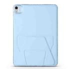 For iPad mini 2024 / mini 6 Folding Magnetic Holder Acrylic Leather Back Tablet Case(Sky Blue) - 2