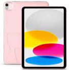 For iPad mini 2024 / mini 6 Folding Magnetic Holder Acrylic Leather Back Tablet Case(Pink) - 1