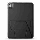 For iPad mini 2024 / mini 6 Folding Magnetic Holder Acrylic Leather Back Tablet Case(Black) - 2
