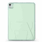 For iPad mini 2024 / mini 6 Folding Magnetic Holder Acrylic Leather Back Tablet Case(Light Green) - 2