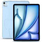 For iPad Air 13 2024 / 2025 Folding Magnetic Holder Acrylic Leather Back Tablet Case(Sky Blue) - 1