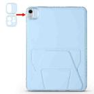 For iPad Air 13 2024 / 2025 Folding Magnetic Holder Acrylic Leather Back Tablet Case(Sky Blue) - 2