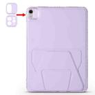 For iPad Air 13 2024 / 2025 Folding Magnetic Holder Acrylic Leather Back Tablet Case(Purple) - 2