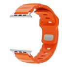 For Apple Watch 46mm / 49mm / 45mm / 44mm Solid Color Reverse Buckle Fluororubber Watch Band(Orange) - 2