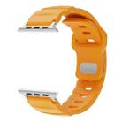 For Apple Watch 46mm / 49mm / 45mm / 44mm Solid Color Reverse Buckle Fluororubber Watch Band(Yellow) - 2