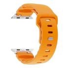 For Apple Watch 46mm / 49mm / 45mm / 44mm Solid Color Reverse Buckle Fluororubber Watch Band(Yellow) - 3