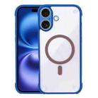 For iPhone 16 Plus Shockproof MagSafe Magnetic TPU Hybrid Acrylic Phone Case(Royal Blue) - 1