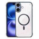 For iPhone 16 Shockproof MagSafe Magnetic TPU Hybrid Acrylic Phone Case(Titanium Gray) - 1