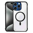For iPhone 15 Pro Max Shockproof MagSafe Magnetic TPU Hybrid Acrylic Phone Case(Black) - 1