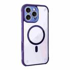 For iPhone 15 Pro Max Shockproof MagSafe Magnetic TPU Hybrid Acrylic Phone Case(Dark Purple) - 2